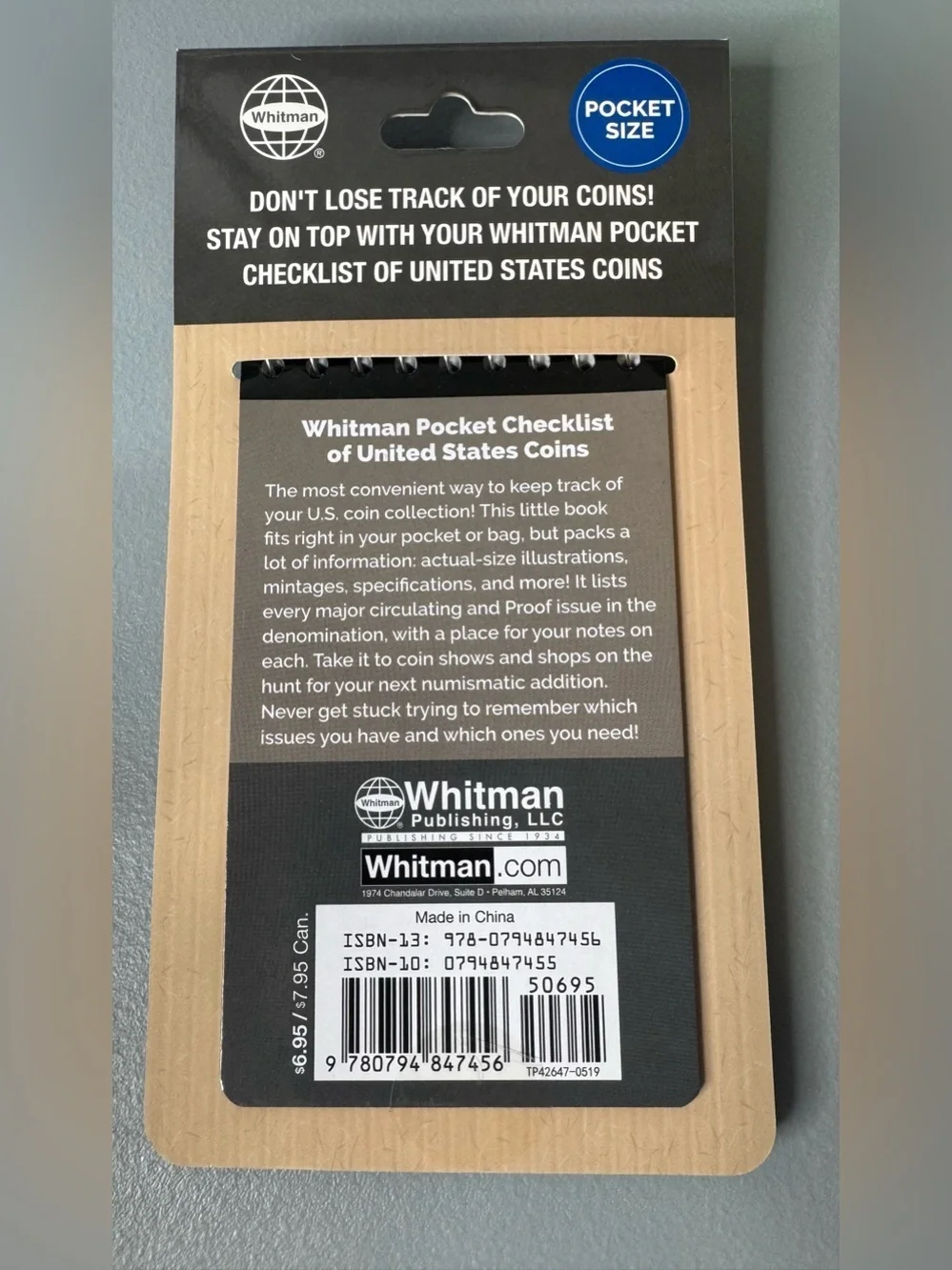 Whitman pocket checklist